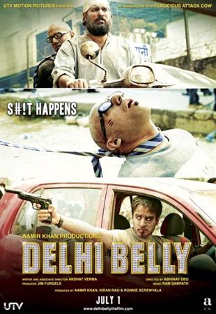 Смотреть онлайн Прогулка по Дели / Delhi Belly (2011/DVDRip)